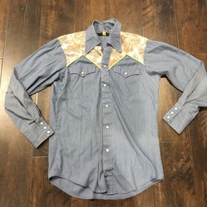 Vintage Sears Western Long Sleeve Shirt Medium Men